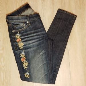 Driftwood embroidered skinny jean